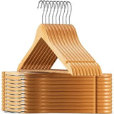 Furaha Finds 10pcs Wooden Clothes Hangers Set of 10 durable wooden hangers available in White, Black, Dark Brown, and Light Brown"