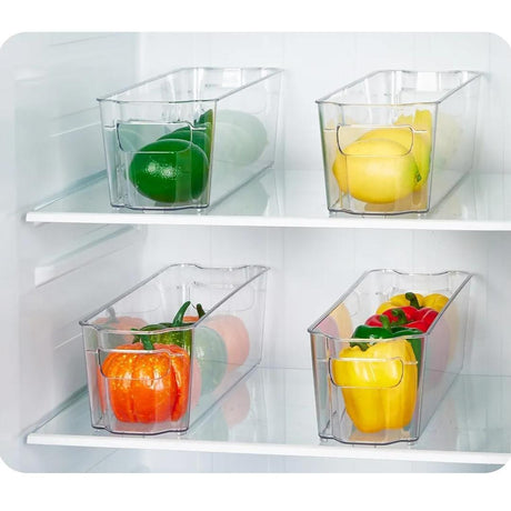 Long Acrylic Fridge and Shelves Open Storage Containers Transparent Organizers for Kitchen, Pantry, and Shelving- Furaha Finds Kenya