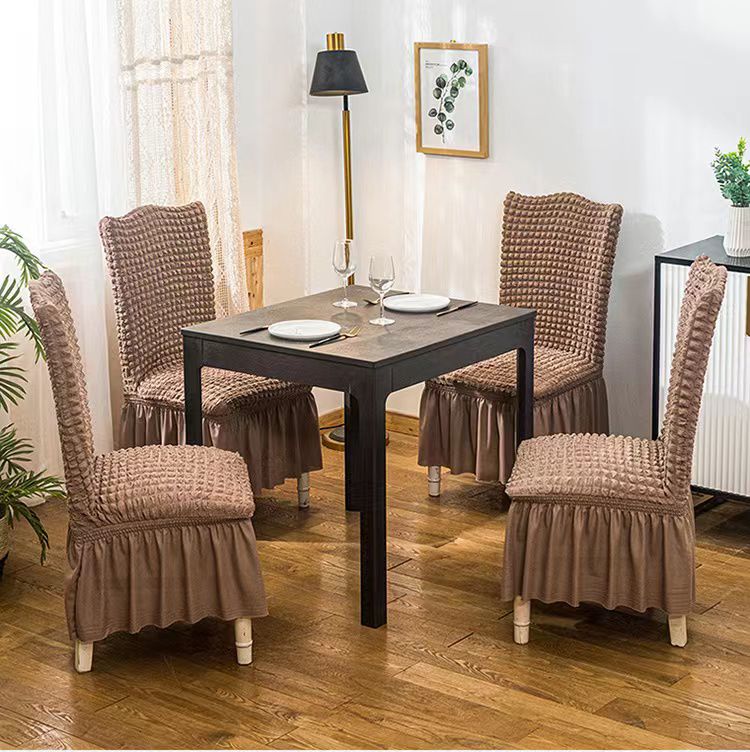 Turkey Dining Seat Covers Set of 6, Elegant Bubble Design with Frails