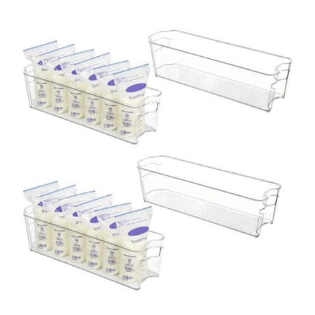 Long Acrylic Fridge and Shelves Open Storage Containers Transparent Organizers for Kitchen, Pantry, and Shelving- Furaha Finds Kenya
