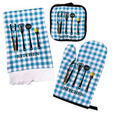 Kitchen Mittens, Pot Rest Holder, and Towel for Cooking and Baking 3pcs Set- Furaha Finds Kenya