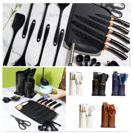 25pcs Silicone Spoons | Available in Marble Black, Marble White, and Marble Pink- Furaha Finds Kenya