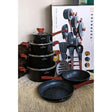Edenberg 15Piece Nonstick Cooking Pots Set Durable Cookware in White and Black, Easy to Clean- Furaha Finds Kenya