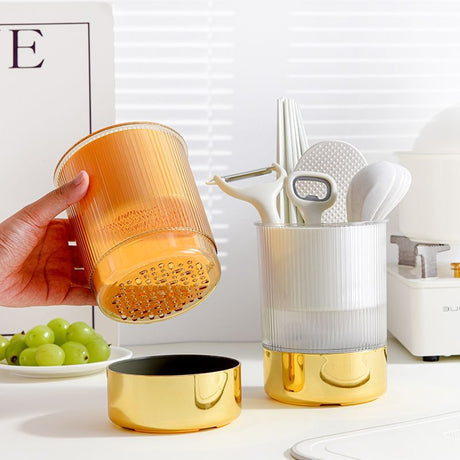Acrylic Cutlery Holder Stylish & Functional Utensil Organizer for Kitchen Countertop- Furaha Finds Kenya