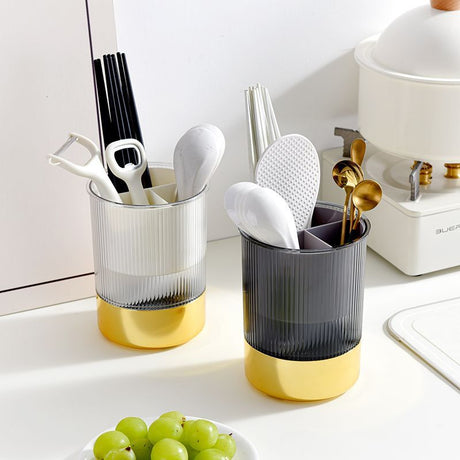 Acrylic Cutlery Holder Stylish & Functional Utensil Organizer for Kitchen Countertop- Furaha Finds Kenya