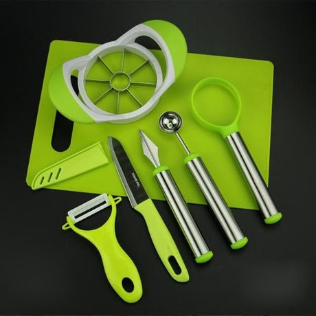 8in1 Multifunctional Fruit Slicer Set Stainless Steel Fruit Tools for Easy Slicing, Carving, and Preparation- Furaha Finds Kenya