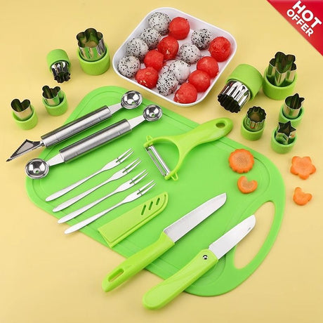 8in1 Multifunctional Fruit Slicer Set Stainless Steel Fruit Tools for Easy Slicing, Carving, and Preparation- Furaha Finds Kenya