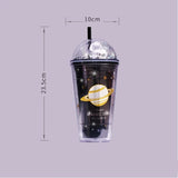 Smoothy Space Cup | 500ml Acrylic Water Bottle | Stylish and Durable | Black and White- Furaha Finds Kenya