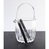2 Piece Hard Glass Ice Bucket Set