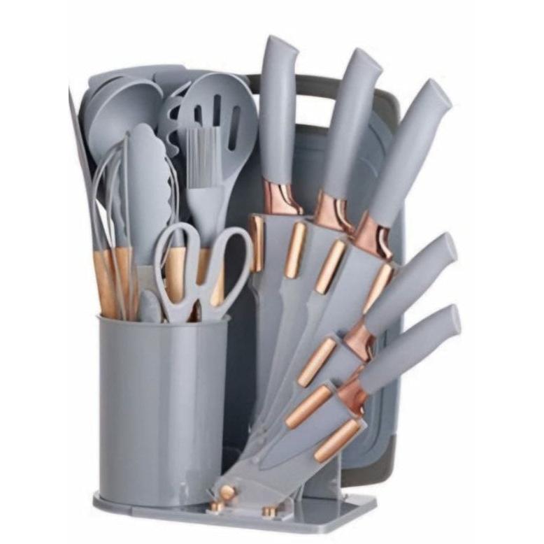 19 Piece Silicone Cooking Spoon & Knife Set- Furaha Finds Kenya