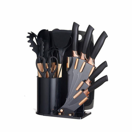 Furaha Finds 19-Piece Silicone Cooking Spoon & Knife Set 