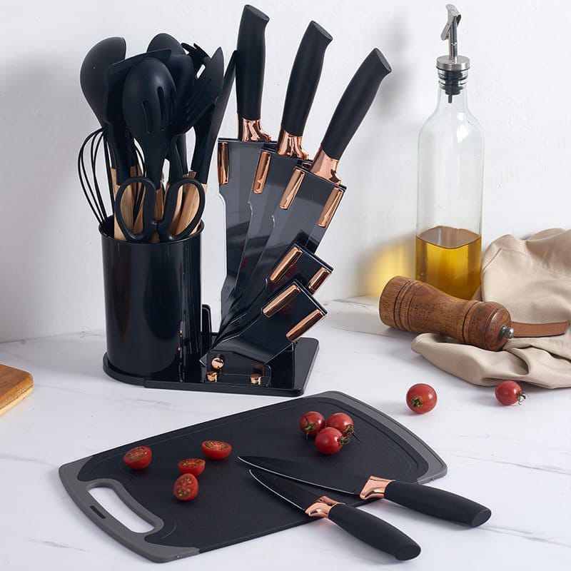 19 Piece Silicone Cooking Spoon & Knife Set- Furaha Finds Kenya