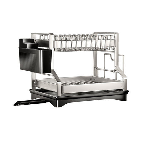 2Tier Kitchen Dish Rack with Drain Tray Large Capacity Organizer- Furaha Finds Kenya