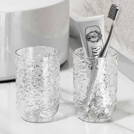 Travel Crystal Toothbrush & Toothpaste Holder Cup Portable & Hygienic Storage Solution