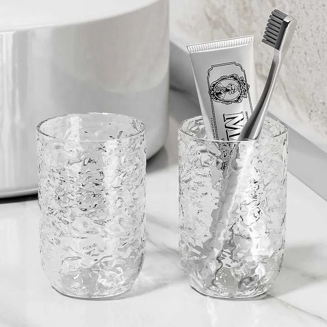Travel Crystal Toothbrush & Toothpaste Holder Cup Portable & Hygienic Storage Solution