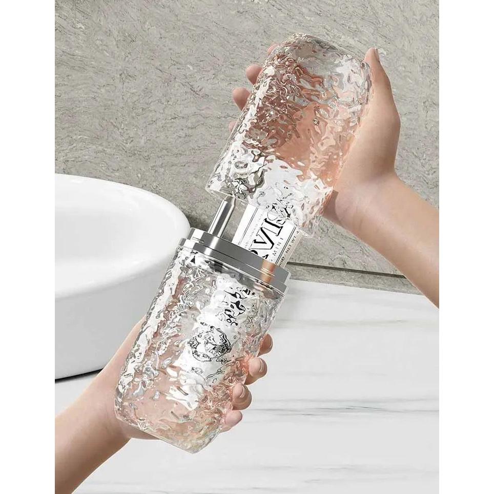 Travel Crystal Toothbrush & Toothpaste Holder Cup Portable & Hygienic Storage Solution