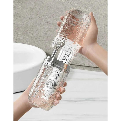 Travel Crystal Toothbrush & Toothpaste Holder Cup Portable & Hygienic Storage Solution