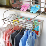 Furaha Finds Multipurpose Expandable Stainless Steel Drying Rack adjustable (60-120cm) space saving,durable, and rust resistant clothes drying rack for indoor and outdoor use.