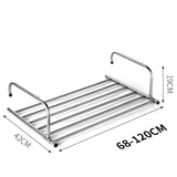Furaha Finds Multipurpose Expandable Stainless Steel Drying Rack adjustable (60-120cm) space saving,durable, and rust resistant clothes drying rack for indoor and outdoor use.