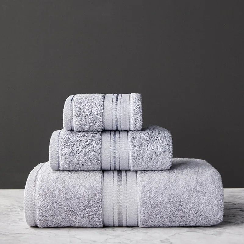 Egyptian Cotton Towel Set | Bath Towel & Face Towels