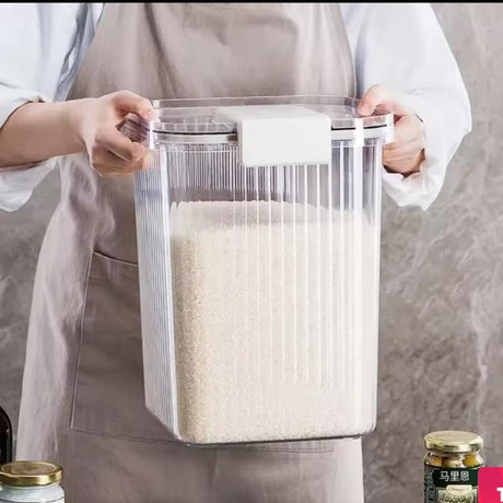 Large Acrylic Cereal Storage Container – 10kg Capacity | Airtight with Measuring Cup- Furaha Finds Kenya