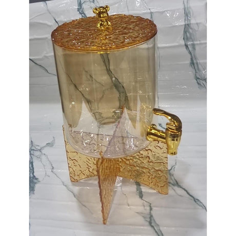 Light Luxury Golden 3.6L Borosilicate Glass Bucket Dispenser- Furaha Finds Kenya