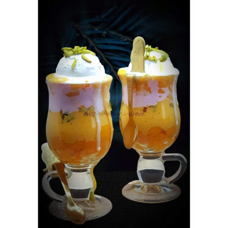 Quality Irish Glass Cups with Stem Handle |Set of 2- Furaha Finds Kenya