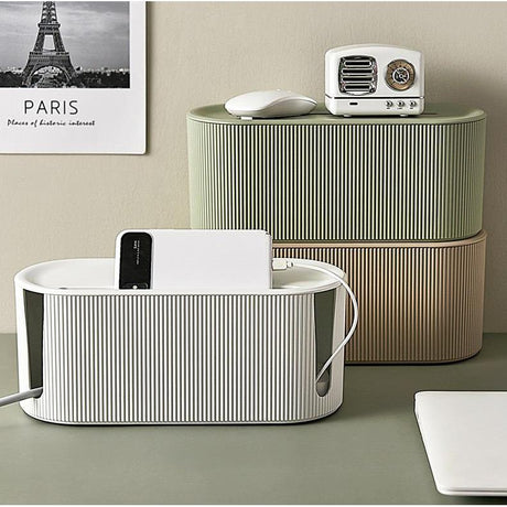 Cable Organizer Box Tidy & Safe Cord Management Solution