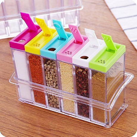 6Piece Clear Acrylic Seasoning Cans Set- Furaha Finds Kenya