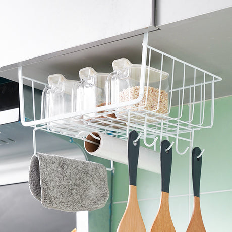 Kitchen Cabinet Under Shelf Double Layer Storage Rack- Furaha Finds Kenya