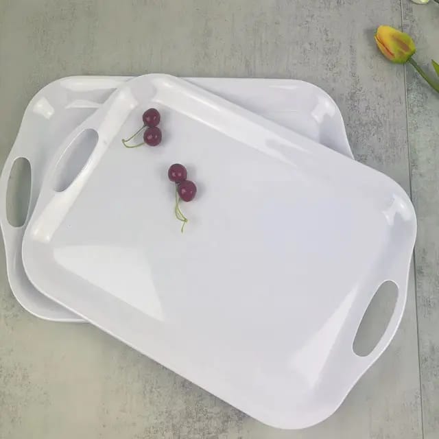 Hotel Grade White Melamine Serving Tray | 45cm x 38cm