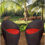 Brown Bistro Set 3 Piece Outdoor Garden Furniture Set