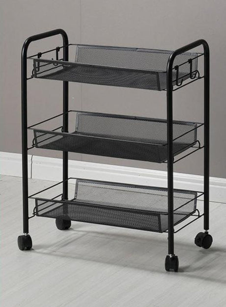 3 Layer Multifunctional Mesh Design Storage Trolley | Durable & Versatile