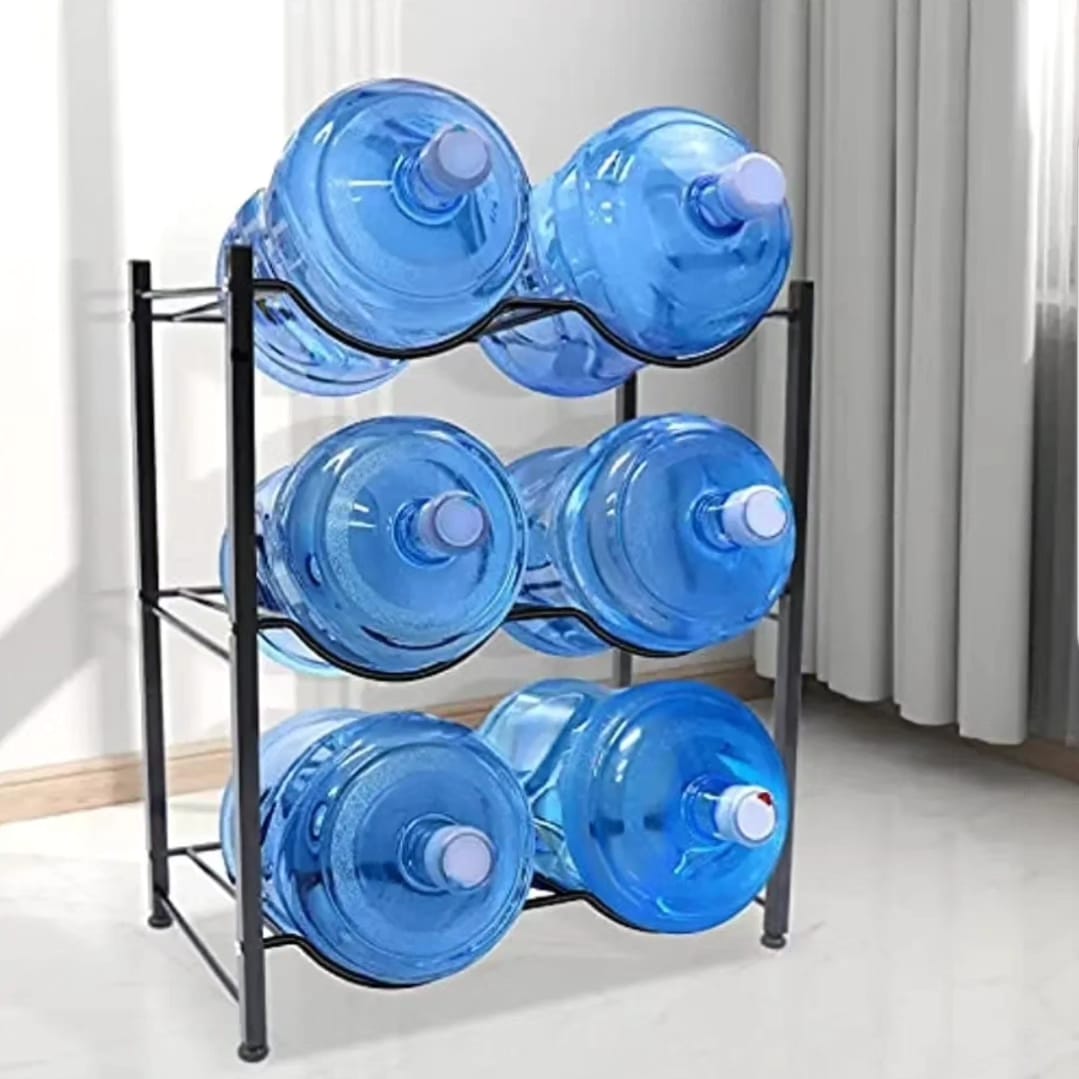 Furaha Finds 6 Slot Water Bottle Holder Rack  Space saving storage organizer for kitchen, pantry, and refrigerator use.