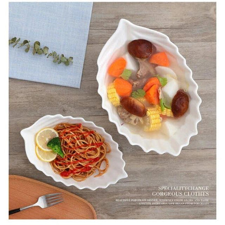 5 in 1 Leaf Shaped Serving Bowls Set | 1 Main Bowl with 4 Side Bowls- Furaha Finds Kenya