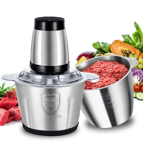 Portable Stainless Steel Vegetable & Meat Chopper 3L, 300W