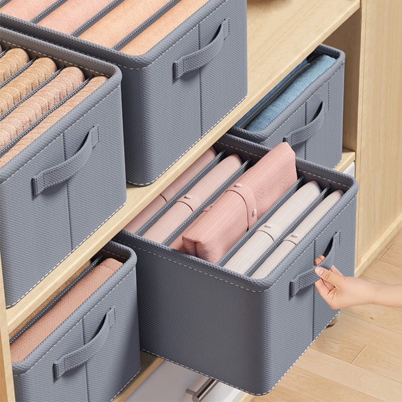 Furaha Finds 9 Grid Jeans Wardrobe Organizer  Space saving closet storage for trousers, jeans, and clothing organization.