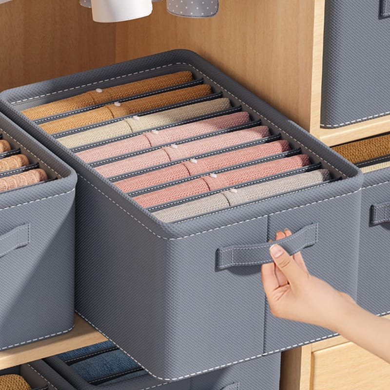 Furaha Finds 9 Grid Jeans Wardrobe Organizer  Space saving closet storage for trousers, jeans, and clothing organization.
