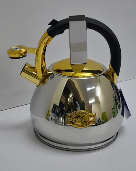 Stainless Steel & Marble Whistling Kettle 3.2L Capacity- Furaha Finds Kenya
