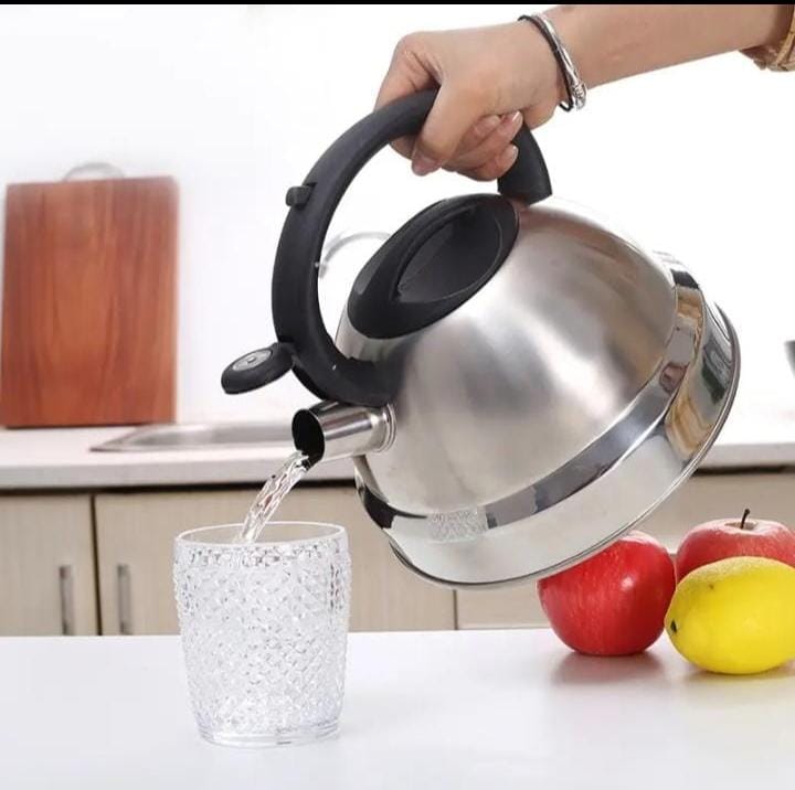 Stainless Steel & Marble Whistling Kettle 3.2L Capacity- Furaha Finds Kenya