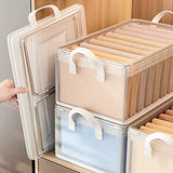 Furaha Finds Thick Transparent Fabric Closet Organizer  47cm x 28cm x 20cm space-saving storage solution for clothes and accessories.