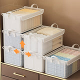 Furaha Finds Thick Transparent Fabric Closet Organizer  47cm x 28cm x 20cm space-saving storage solution for clothes and accessories.