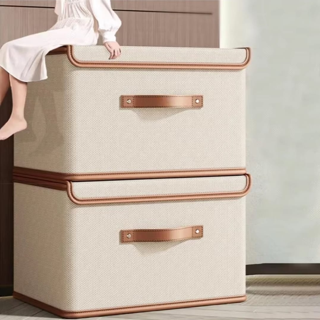 Furaha Finds Upgraded Large Capacity Oxford Fabric Wardrobe Organizer 44 x 30 x 29 cm foldable storage box for clothes, bedding, and home organization.