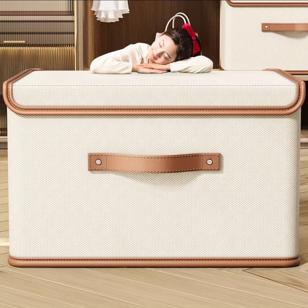 Furaha Finds Upgraded Large Capacity Oxford Fabric Wardrobe Organizer 44 x 30 x 29 cm foldable storage box for clothes, bedding, and home organization.