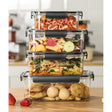 4pcs Transparent Sealed Refrigerator Food Containers , 3800ml, 2280ml, 1300ml, 540ml.