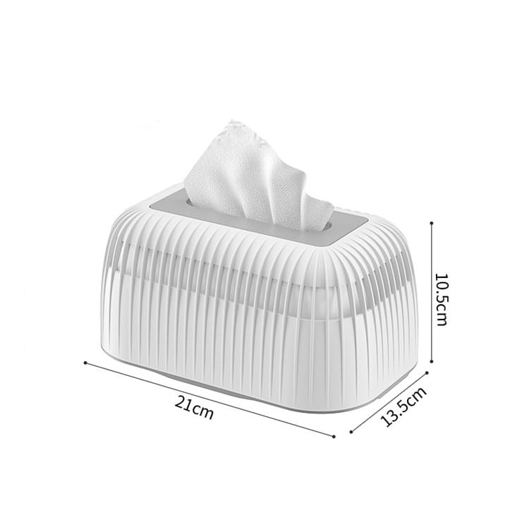 Stripped Tissue  Serviette Box  Plastic Size: 21x13.5x10.5cm