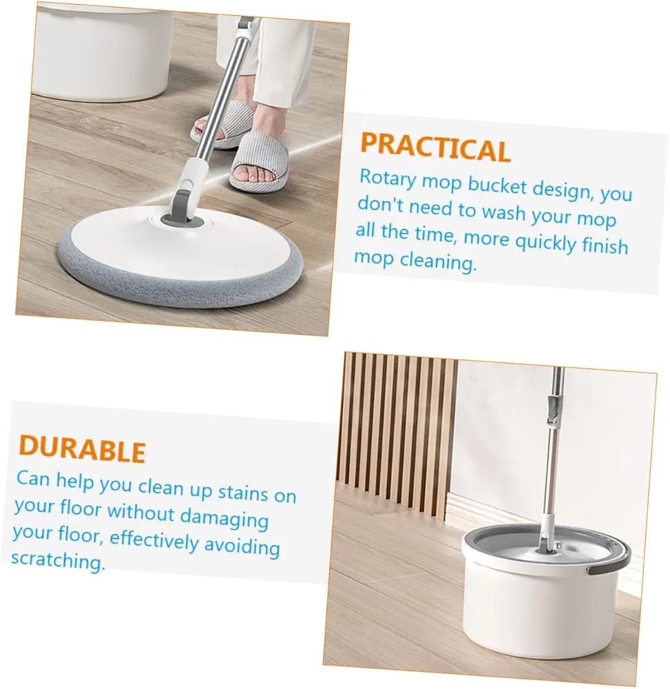 Hands Free 360° Spin Mop with Bucket   Efficient Cleaning System