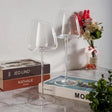 2pc Slanted Medium Capacity Crystal Wine Glass- Furaha Finds Kenya