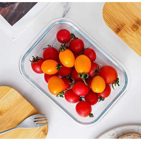3pcs Glass Storage Containers with Bamboo Lids Leak Resistant & Microwave Safe- Furaha Finds Kenya