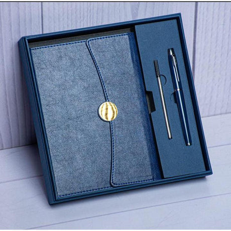 Executive Notebook Gift Set | LeatherBound Notebook & Refillable Pen- Furaha Finds Kenya